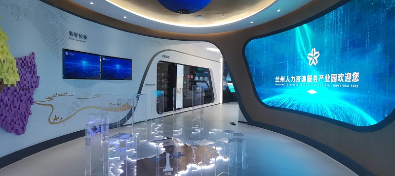 中億睿液晶屏、滑軌屏助力蘭州人力資源產(chǎn)業(yè)園打造創(chuàng)意科技化數(shù)字展廳